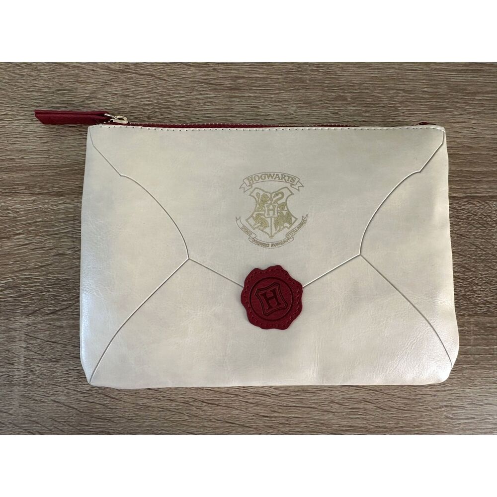 Harry Potter Hogwarts Acceptance Letter Clutch Pouch Makeup Bag Red Wax Seal